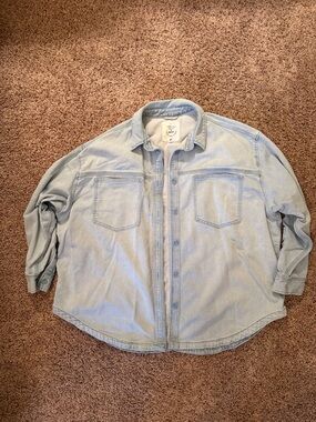 American Eagle x Aerie Denim Oversized Shacket - L